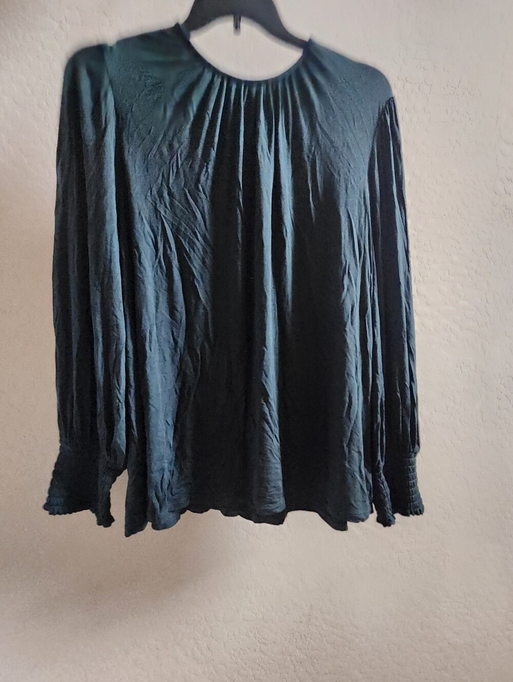 Women Shirt- Dark Teal Flowing Shirt